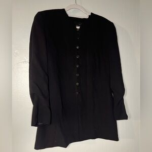 Vintage Giorgio Armani classy‎ button down Black wool women’s blazer/jack…